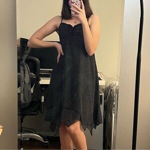 GLACIER | Black & White Polka Dot Midi Dress